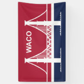 De vlag van Waco (Texas, VS) Spandoek (Verticaal)