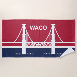 De vlag van Waco (Texas, VS) Strandlaken