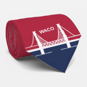 De vlag van Waco (Texas, VS) Stropdas (Opgerold)