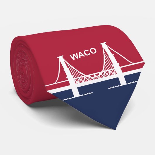 De vlag van Waco (Texas, VS) Stropdas (Opgerold)