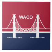 De vlag van Waco (Texas, VS) Tegeltje (Voorkant)