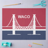 De vlag van Waco (Texas, VS) Tissuepapier (Craft)