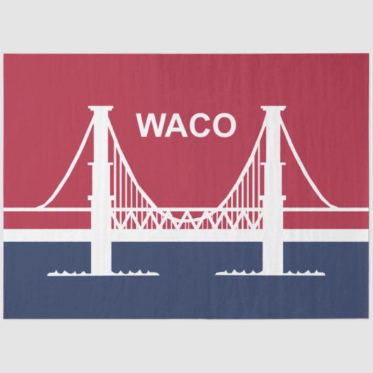 De vlag van Waco (Texas, VS) Tissuepapier (Voorkant)