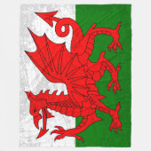 De vlag van Wales - Een wandtapijt van Welsh erfgo Fleece Deken (Voorkant)