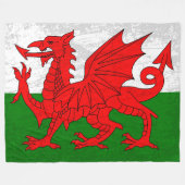 De vlag van Wales - Een wandtapijt van Welsh erfgo Fleece Deken (Voorkant (Horizontaal))