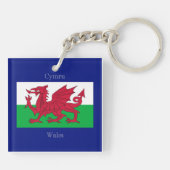 De vlag van Wales Sleutelhanger (Achterkant)
