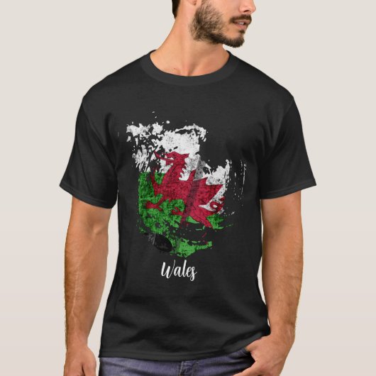 de vlag van Wales T-shirt (Voorkant)