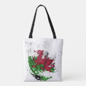 de vlag van Wales Tote Bag (Achterkant)