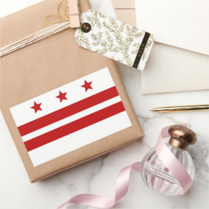 De vlag van Washington D.C. Rechthoekige Sticker