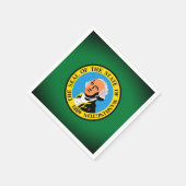 De vlag van Washington State Paper Party Napkins Servet (Hoek)