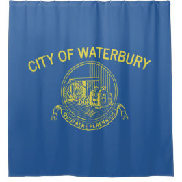 De vlag van Waterbury (Connecticut) Douchegordijn