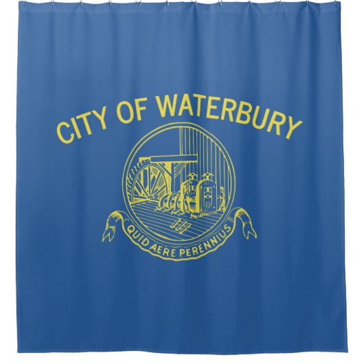 De vlag van Waterbury (Connecticut) Douchegordijn (Voorkant)