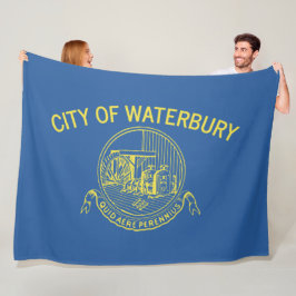 De vlag van Waterbury (Connecticut) Fleece Deken