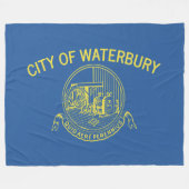 De vlag van Waterbury (Connecticut) Fleece Deken (Voorkant (Horizontaal))