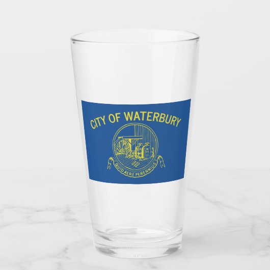 De vlag van Waterbury (Connecticut) Glas (Voorkant)