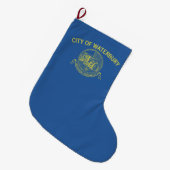 De vlag van Waterbury (Connecticut) Grote Kerstsok (Voorkant (Hangend))