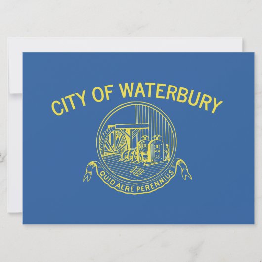 De vlag van Waterbury (Connecticut) Kaart (Voorkant)