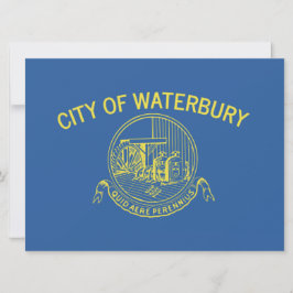 De vlag van Waterbury (Connecticut) Kaart