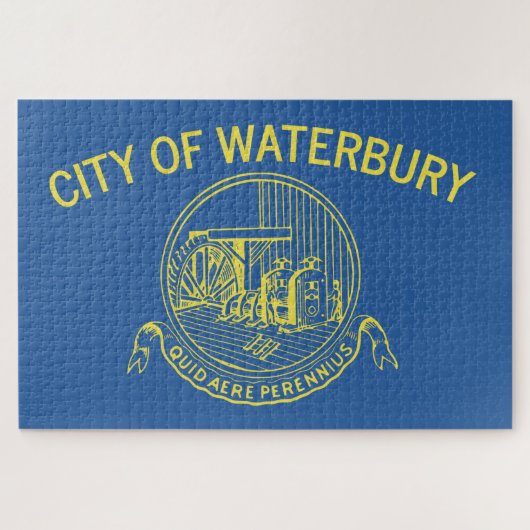 De vlag van Waterbury (Connecticut) Legpuzzel (Horizontaal)