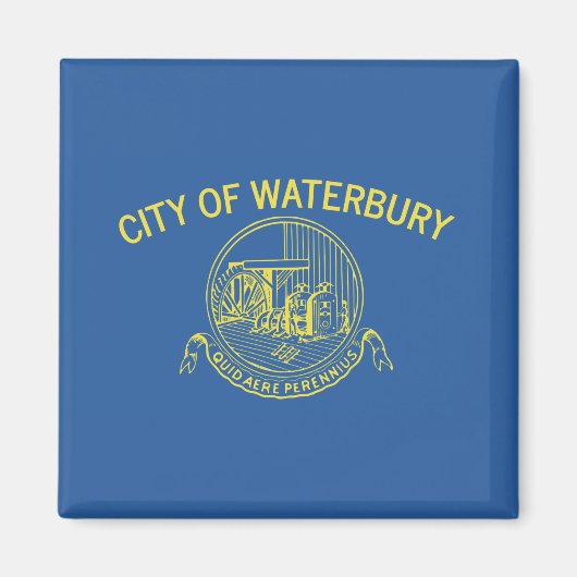 De vlag van Waterbury (Connecticut) Magneet (Voorkant)