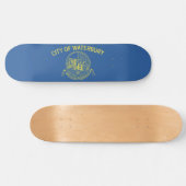 De vlag van Waterbury (Connecticut) Persoonlijk Skateboard (Horizontaal)