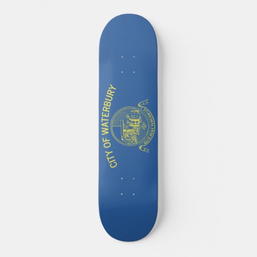 De vlag van Waterbury (Connecticut) Persoonlijk Skateboard (Voorkant)