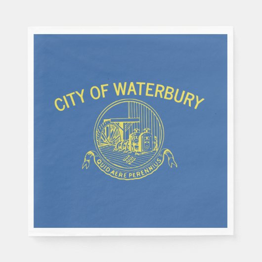 De vlag van Waterbury (Connecticut) Servet (Voorkant)