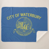 De vlag van Waterbury (Connecticut) Sherpa Deken (Voorkant (horizontaal))