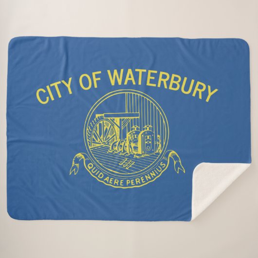 De vlag van Waterbury (Connecticut) Sherpa Deken (Voorkant (horizontaal))