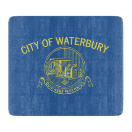 De vlag van Waterbury (Connecticut) Snijplank