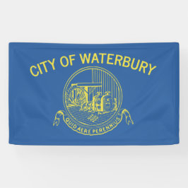 De vlag van Waterbury (Connecticut) Spandoek