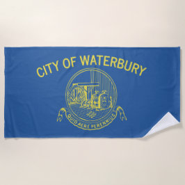 De vlag van Waterbury (Connecticut) Strandlaken