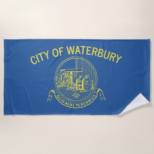 De vlag van Waterbury (Connecticut) Strandlaken (Voorkant)