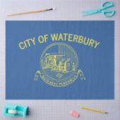 De vlag van Waterbury (Connecticut) Tissuepapier (Craft)