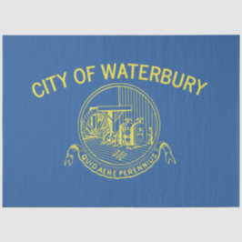 De vlag van Waterbury (Connecticut) Tissuepapier