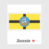 De vlag van Wellington, Nieuw-Zeeland Sticker (Vel)