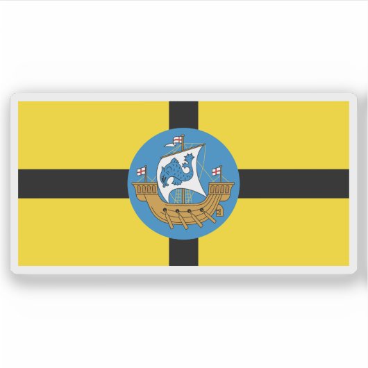 De vlag van Wellington, Nieuw-Zeeland Sticker (Voorkant)