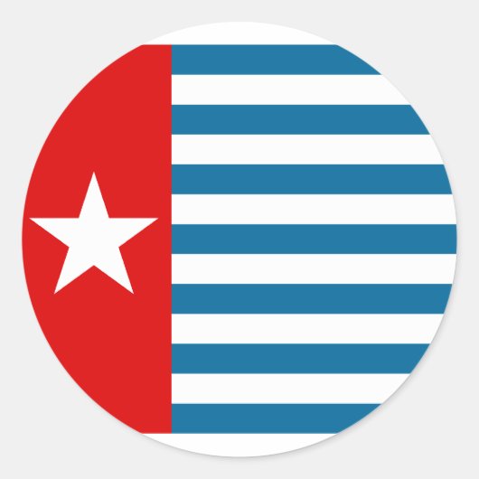 De vlag van West-Papoea, Indonesië Ronde Sticker (Voorkant)