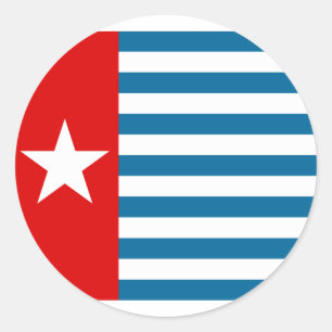 De vlag van West-Papoea, Indonesië Ronde Sticker