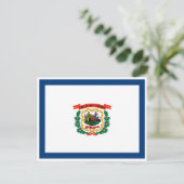 De vlag van West Virginia Briefkaart (Staand voorkant)