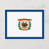 De vlag van West Virginia Briefkaart (Voorkant)