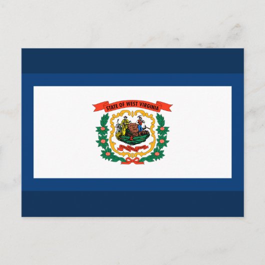 De vlag van West Virginia Briefkaart (Voorkant)