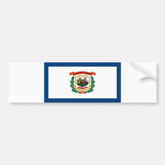 De vlag van West Virginia Bumpersticker (Voorkant)