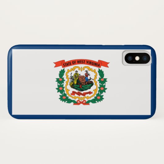 De vlag van West Virginia Case-Mate iPhone Case (Achterkant (horizontaal))