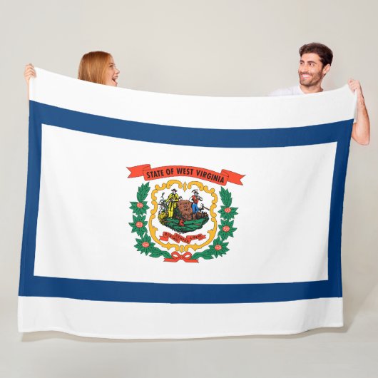 De vlag van West Virginia Fleece Deken (In situ)