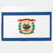 De vlag van West Virginia Fleece Deken (Voorkant (Horizontaal))