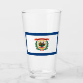 De vlag van West Virginia Glas (Voorkant)