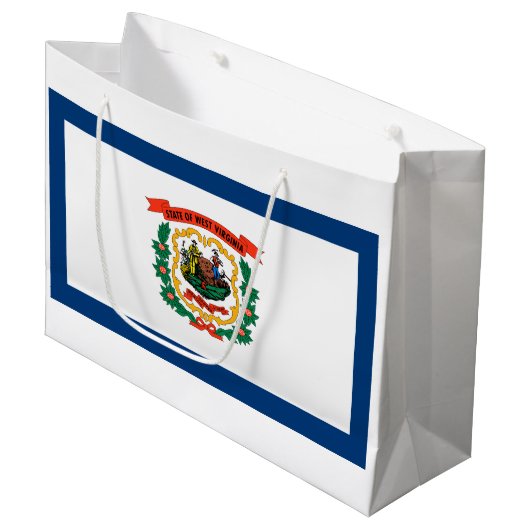 De vlag van West Virginia Groot Cadeauzakje (Voorkant Gekanteld)