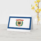 De vlag van West Virginia Kaart (Gele Bloem)