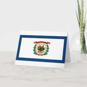 De vlag van West Virginia Kaart